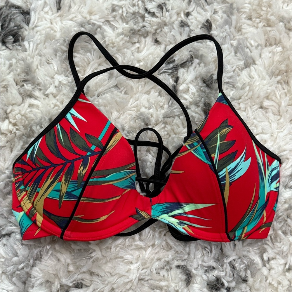 Pink by Victoria’s Secret Tropical Bikini Top Size Small✨